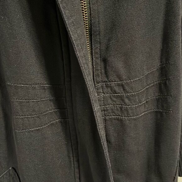 Tulle NWOT Navy Blue long utility jacket with floral lining 3/4 sleeve - small - Picture 4 of 10